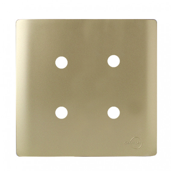 Placa p/ 4 Furos 4x4 - Novara Dourado